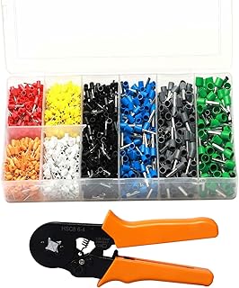 Conjunto de terminais de cabo de crimpagem 800 peças kit de conector elétrico de fio isolado caixa variada com alicate de fio portátil