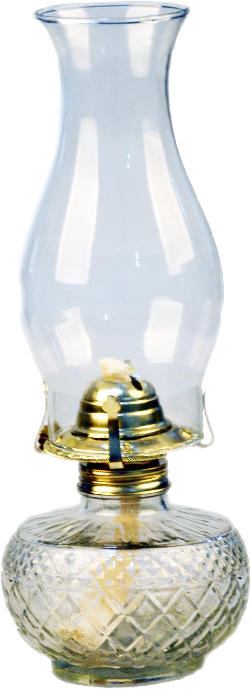 Vintage Glass Oil Lamp (Large)
