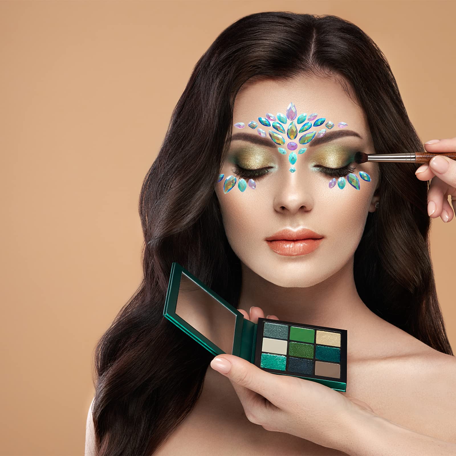 6 Sets Glitzersteine Fürs Gesicht – Selbstklebend Für Festival, Karneval & Party