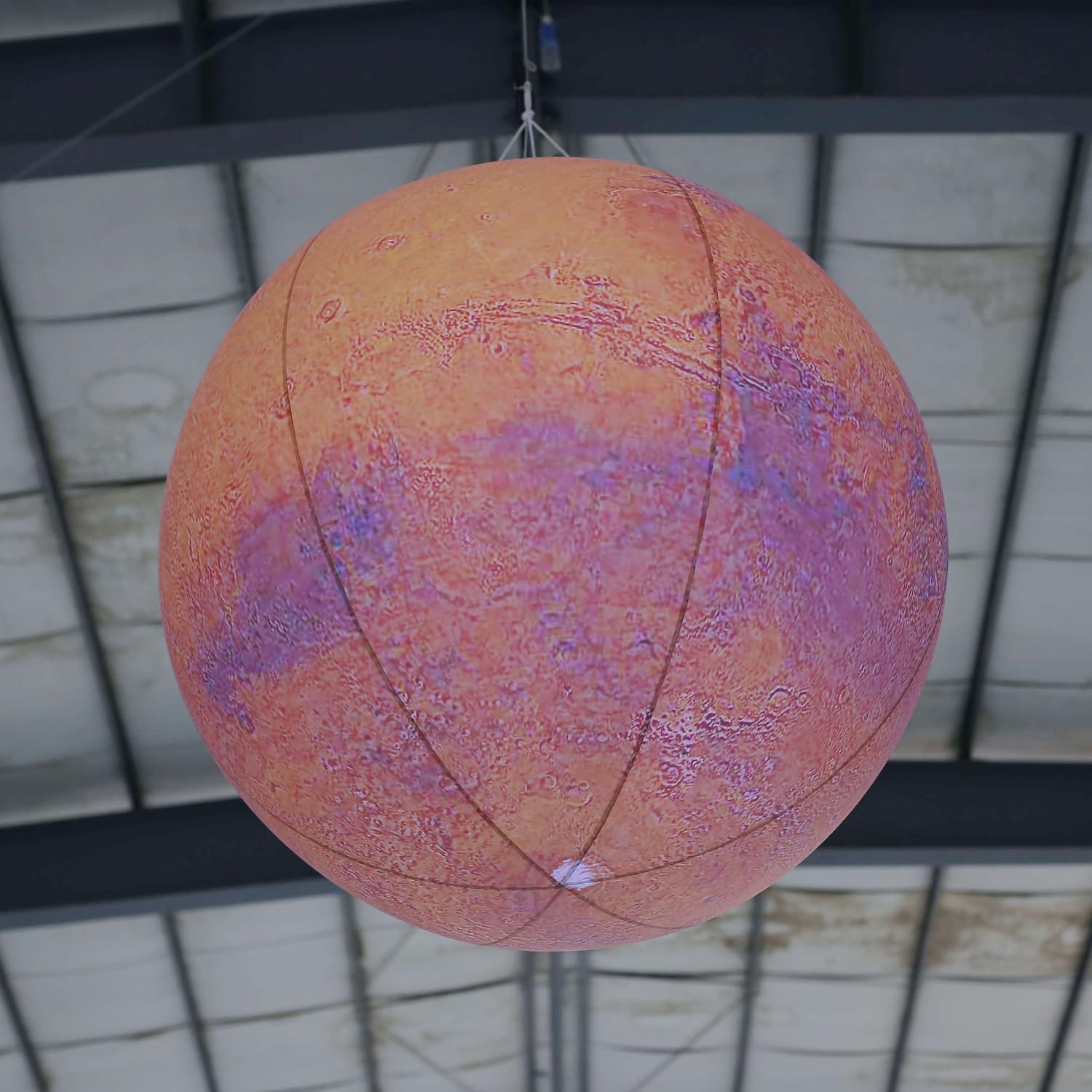 0.25mm PVC 60'' Large Inflatable Mars, Inflatable Solar System LED Planet Mars Balloon for Educational Institution/Planetarium/Store/Church/Club Decoration