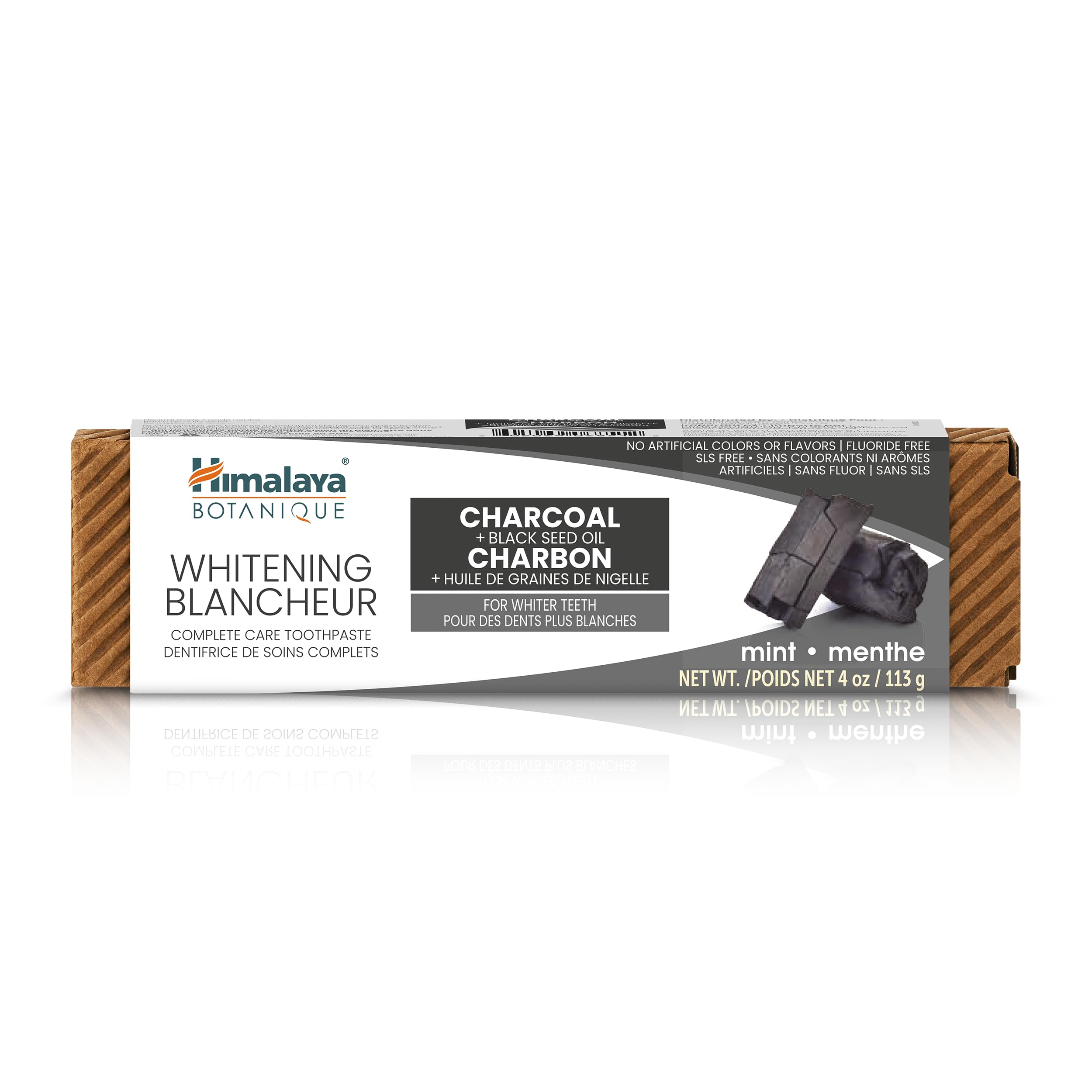 Himalaya Botanique Wybielanie Anti-Plaque Zębów Pasta z Węgiel Drzewny + Olej z Czarnych Nasion, 113 g
