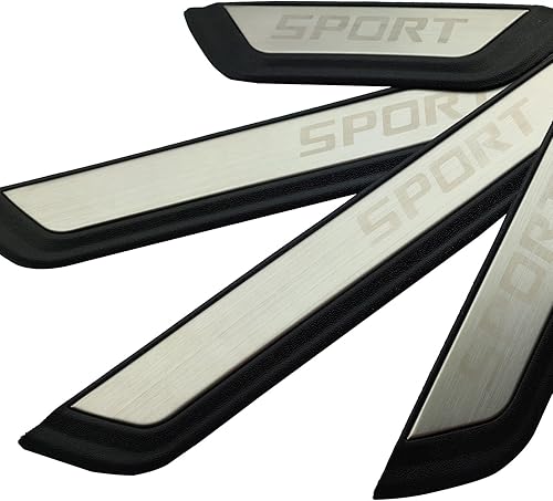 Miniatura 6 de GZBFTDH Protector de entrada de puerta de automóvil, para Toyota C-HR CHR 2018-2022, 4 unidades, acero inoxidable con cubierta protectora de umbral