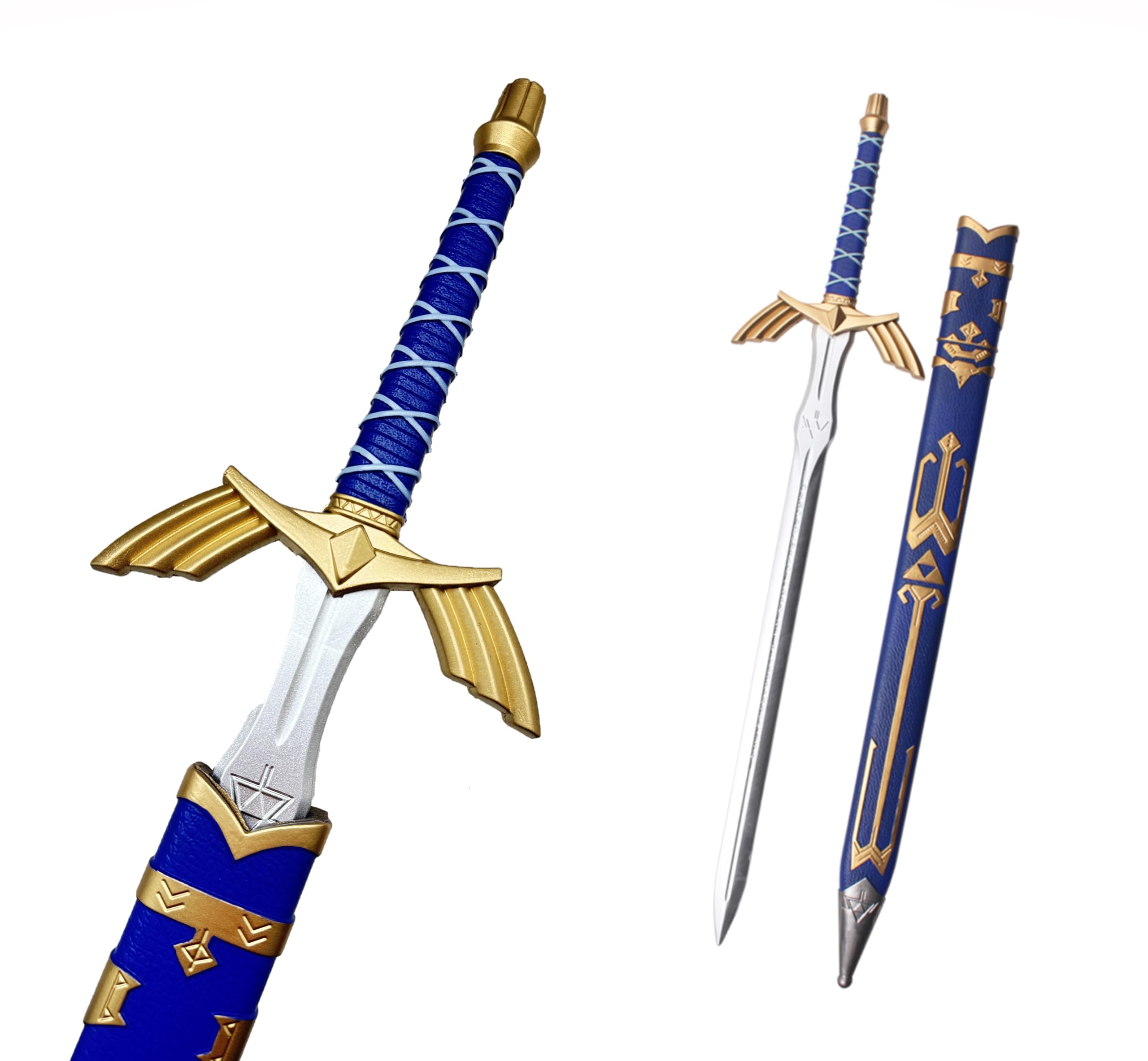Blazing S. Legendary Master Sword Foam Material Sword - Multiple Style - Cosplay, Halloween, Xmas Gifts (Breath Wild Blue w/Scabbard 37")