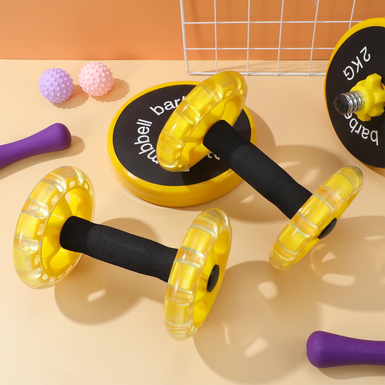 Ciieeo Rueda Abdominal Doble para Ejercicios en Casa, Diseño Ligero Ruedas Dobles y Asas Antideslizantes para Fortalecer Vientre y Quemar Calorías