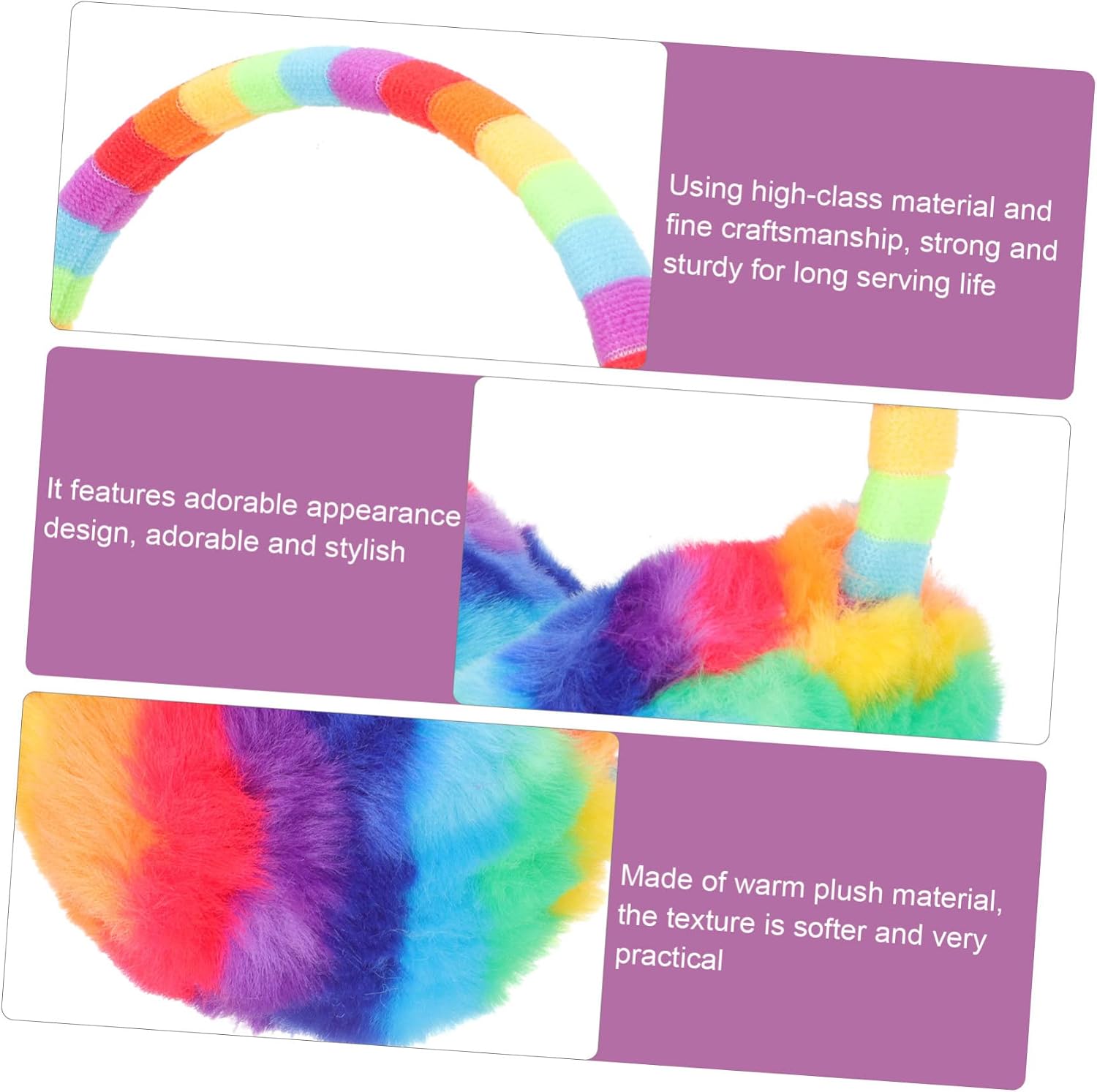 LIOOBO Lovely Knitted Design Ear Plush Girl Earmuff Winter Ear Cover Boys and Girls Earmuff Cozy Warm