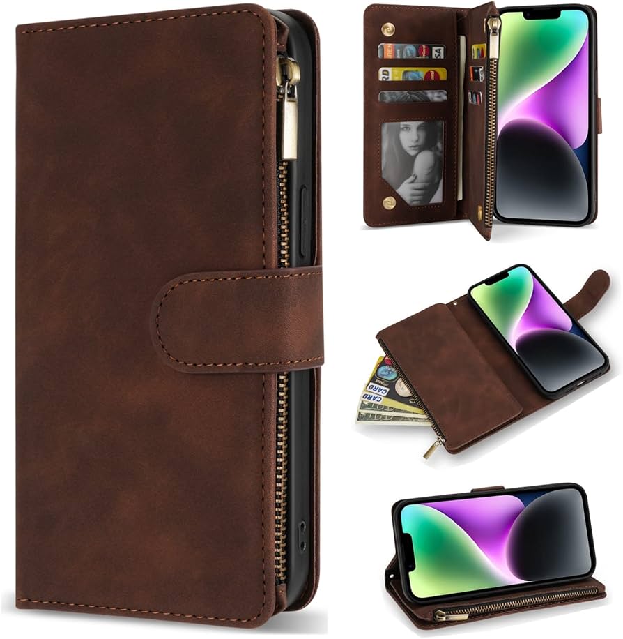 Amazon.com: ZZXX for iPhone 14 Case Wallet with [RFID Blocking