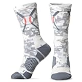 Baseball Performance Crew Socks - Crossed Bats - Youth & Adult - Baseball Mid-Calf Socks