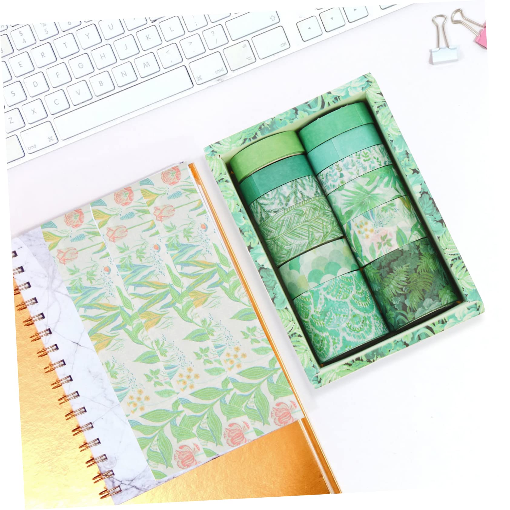 NUOBESTY 36rotoli Nastro Decorativo Washi Colorato Per Scrapbooking e Fai Da Te Adesivi Creativi Per Diari e Artigianato Design Elegante e Stampa Vivace Versatile Per Progetti Artistici e