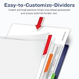 Avery® Clear Easy View Durable Plastic Dividers, 5-Tab, 1 Set – view 3