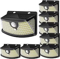 Vista 1 de Aootek - Luces solares con sensor de movimiento, 120 LED con reflector de luces, gran angular de 270°, impermeable IP65, para puerta delantera