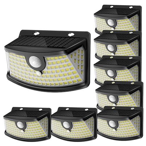 Aootek New Solar Motion Sensor Lights 120 LEDs with Lights