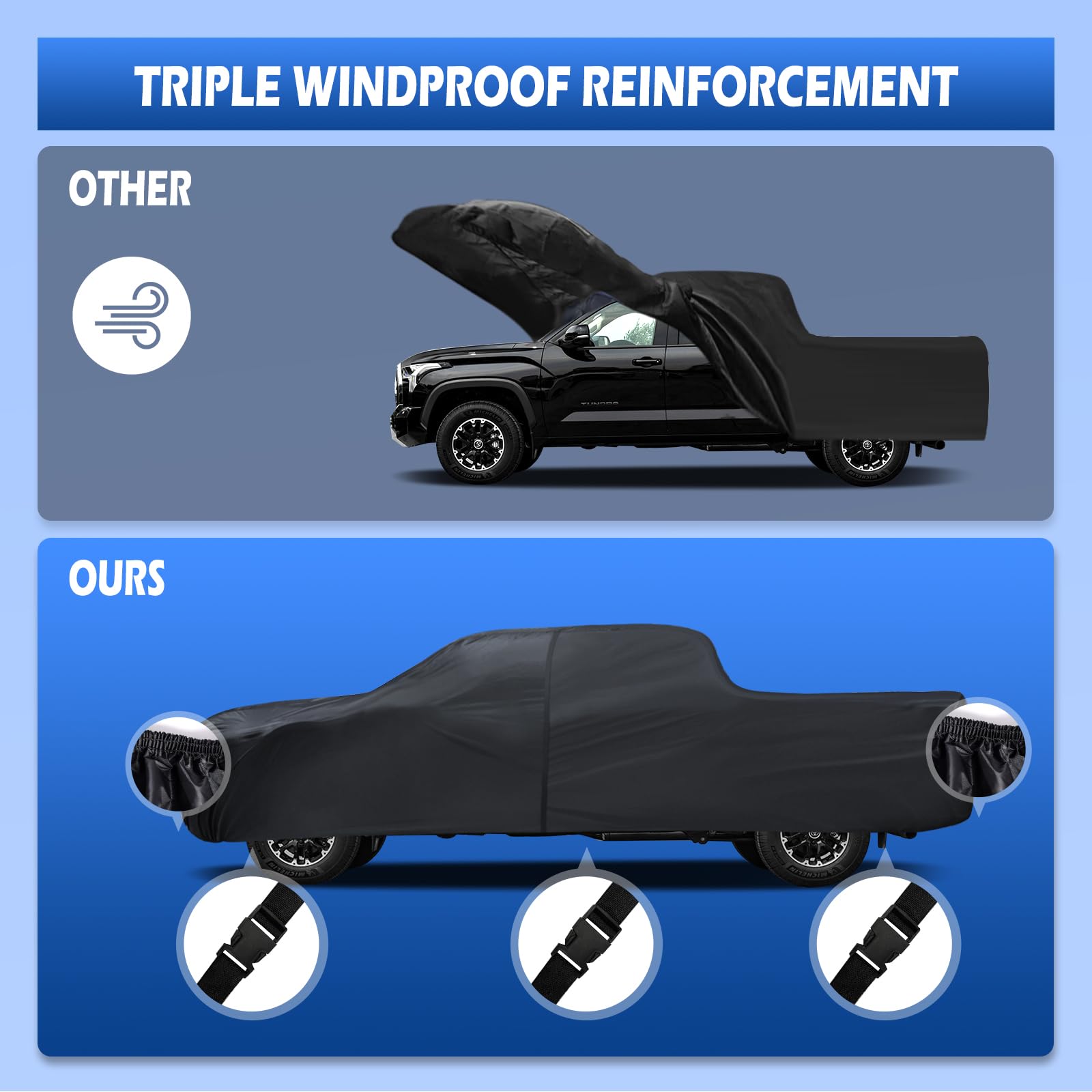 Car Cover Custom Fit for Toyota Tundra 5 5Ft Bed 2000-2025 Migaven Waterproof Full Exterior Cover Sun Rain — view 4