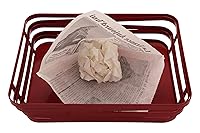 Vista 5 de G.E.T. 4-TF1600 - Forro de papel de periódico francés de 12 x 12 pulgadas, blanco seguro para alimentos, contenedor de delicatessen, molino