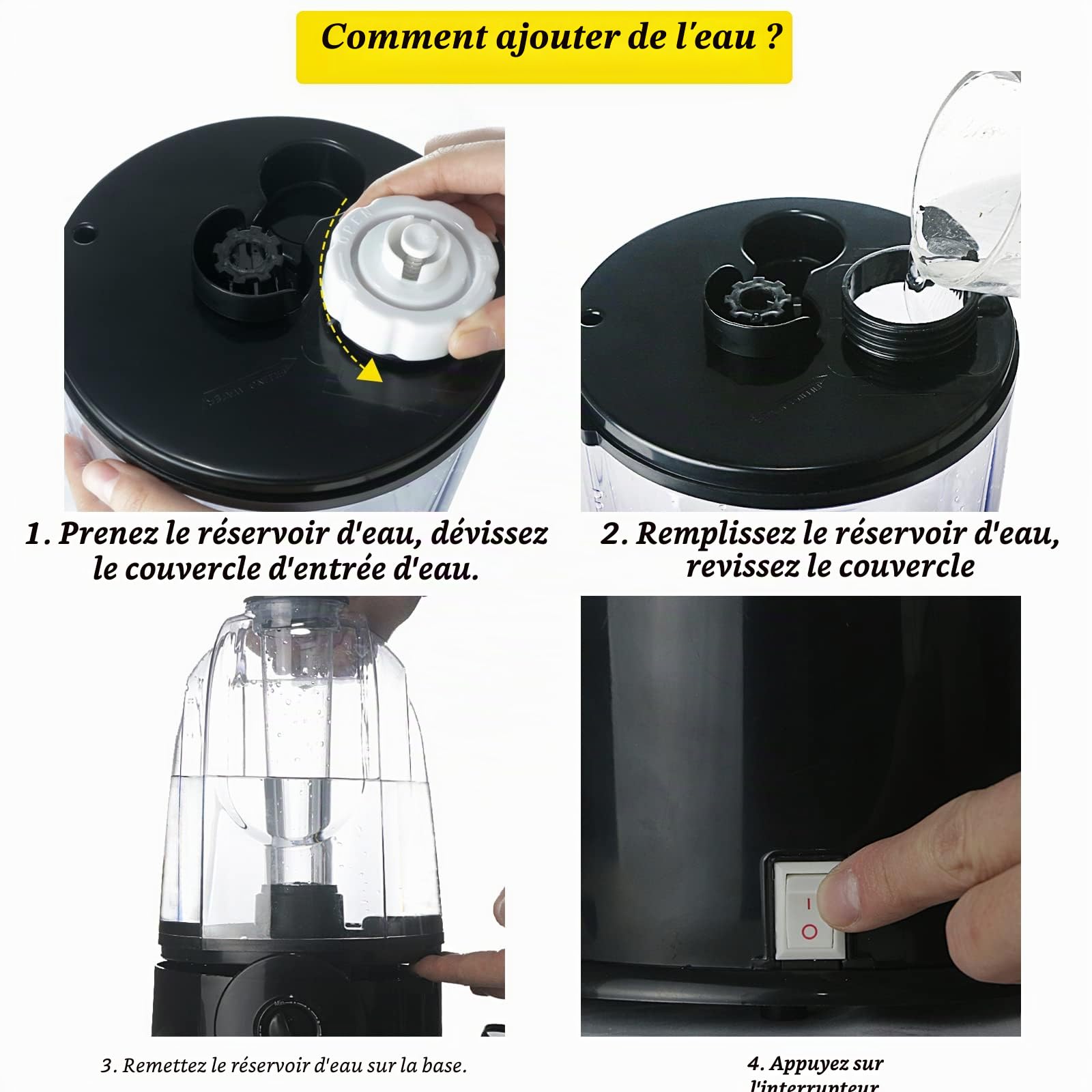 Coospider Reptile Fogger Humidificateur pour terrarium Machine à fumée Mister Réservoir 3 litres 380 L/h Fog à haut volume Idéal pour une variété de reptiles/amphibiens/herps (1-Tube)
