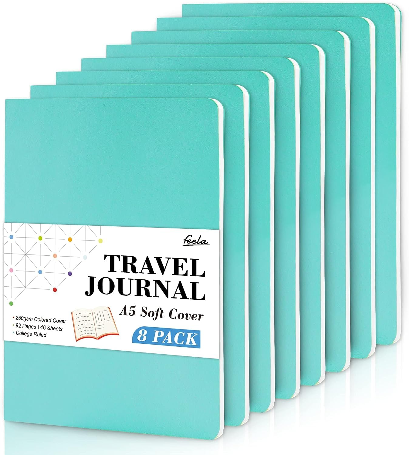 Carnet de notes pour homme et femme feela, lot A5 ligné pour organiser vos projets