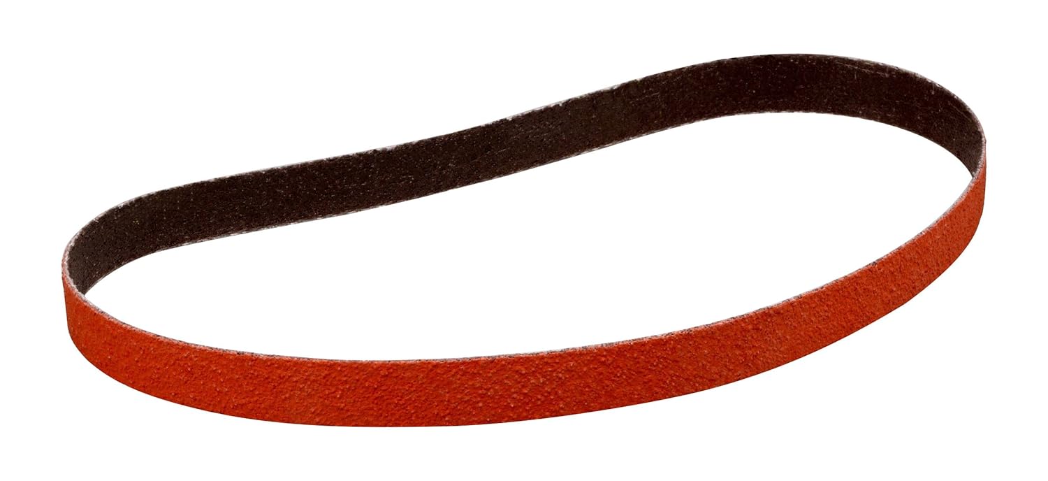 Cubitron 3M Cloth Belt 73475-case 977F, 1/2 in x 18 in 60 YF-Weight Fullflex Scalloped A, 200 Per Case, Ceramic, Coating, Cut, Cutting Angle, Flute, Orange (Pack of 200)