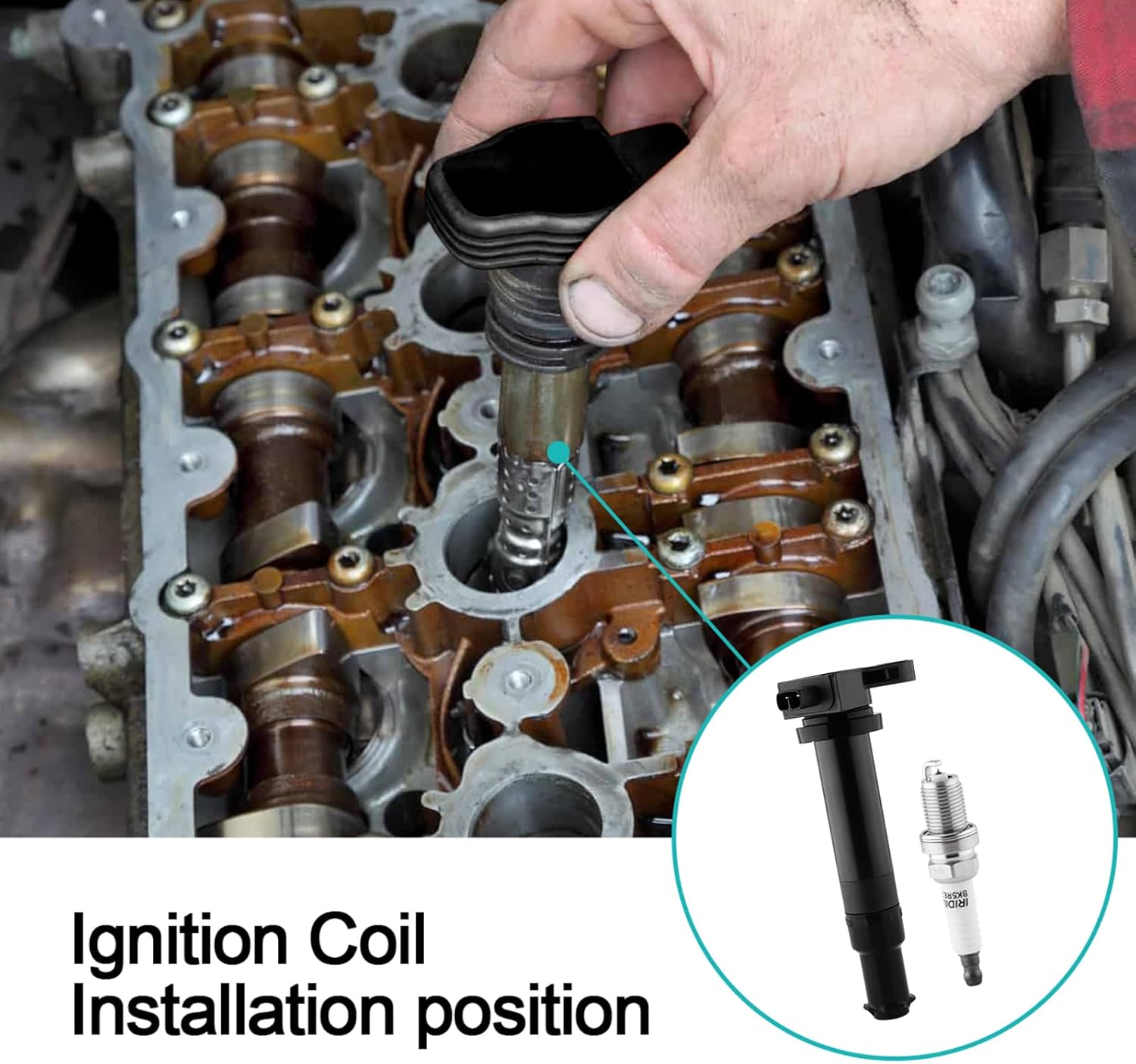 Set of 4 UF499 Ignition Coil Pack & 7090 Spark Plugs 1.4L 1.6L For Dodge Attitude 2006-2010,Hyundai Accent 2006-2011,Kia Rio Rio5 2006-2011 IC579 GN10330