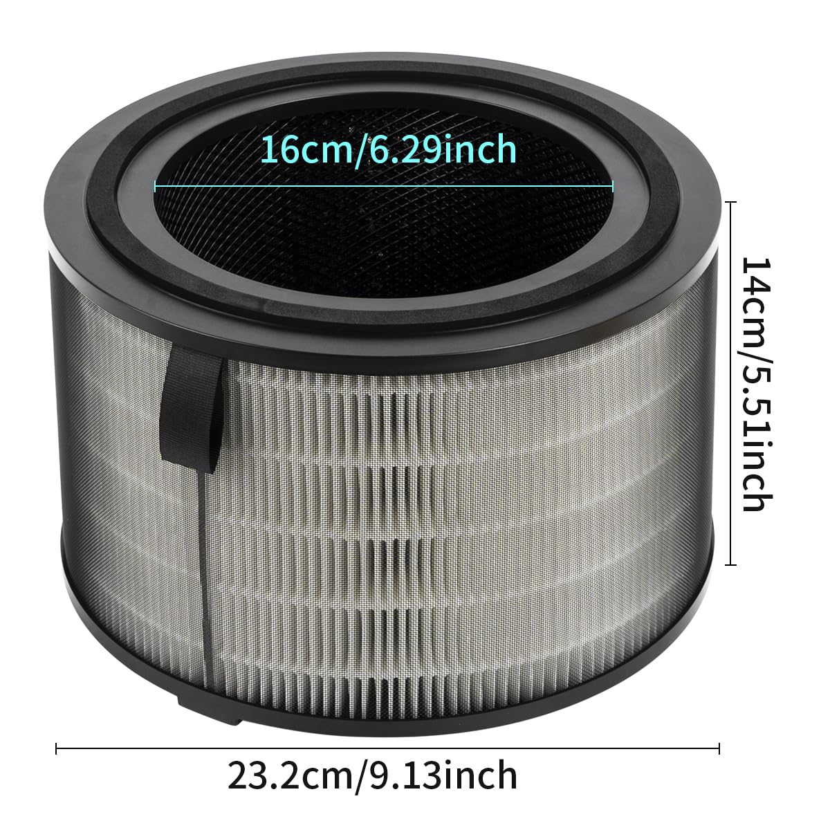 YanBan FY3200 filtr oczyszczacza powietrza kompatybilny z oczyszczaczami powietrza Philips serii 3200 AC3210, AC3220 i AC3221, 3-w-1 zamiennik filtra HEPA, filtr z węglem aktywnym, filtr wstępny