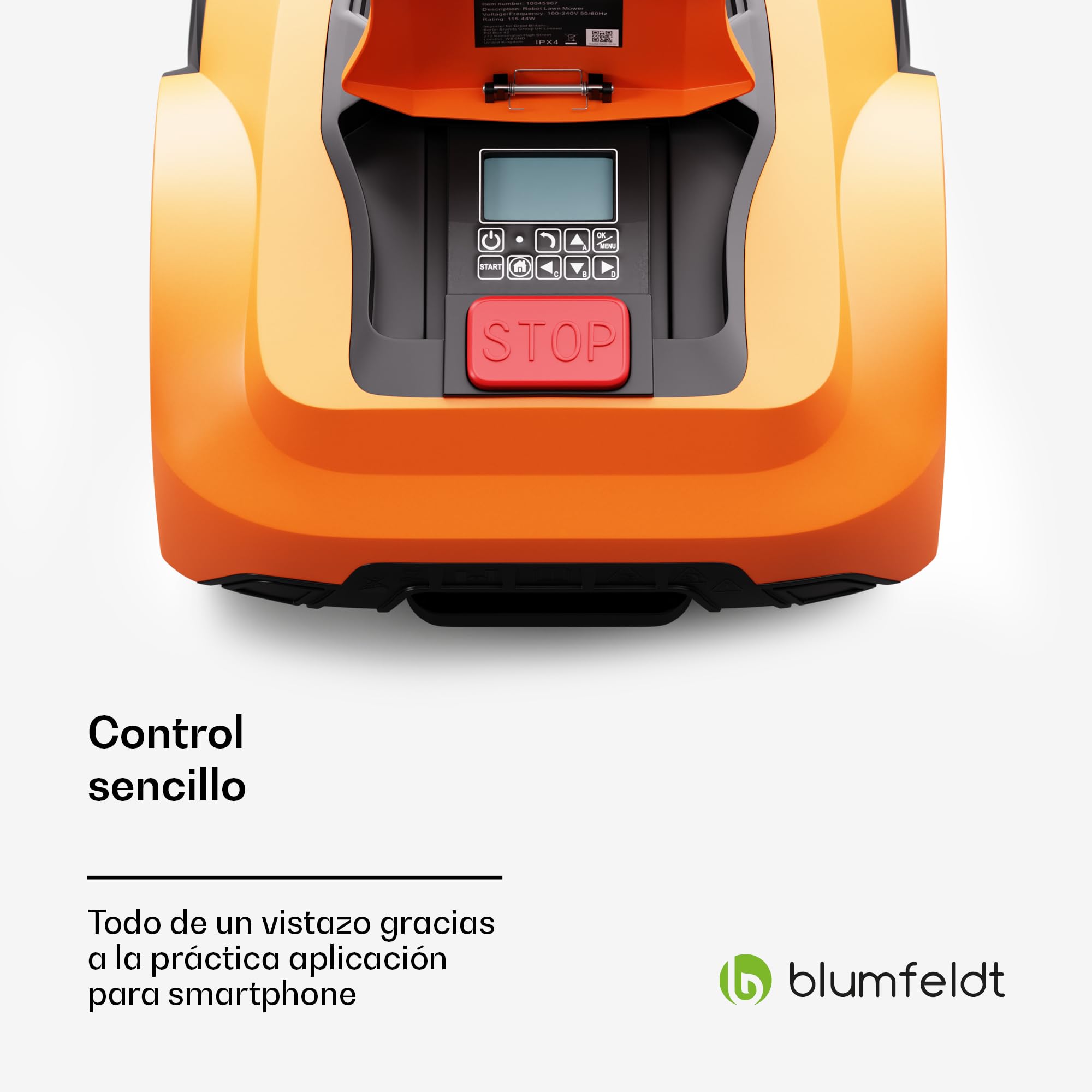 blumfeldt Robot Mower Inteligente para Jardines de hasta 1400 m², Batería de Iones de Litio de Larga duración, Funcionamiento silencioso, con Cable delimitador - desbrozadora a bateria