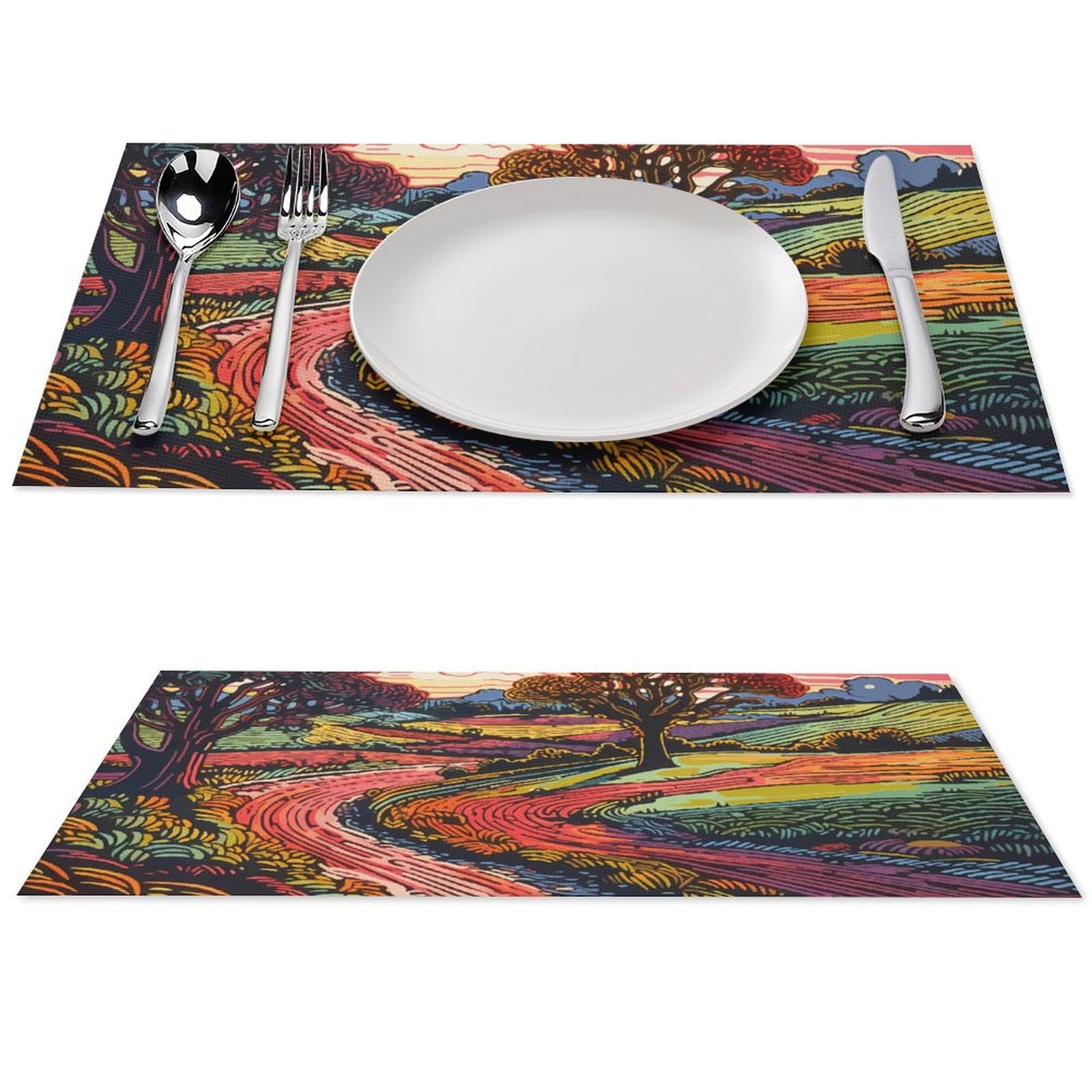 Lot de sets de table design en PVC pour une décoration de salle raffinée