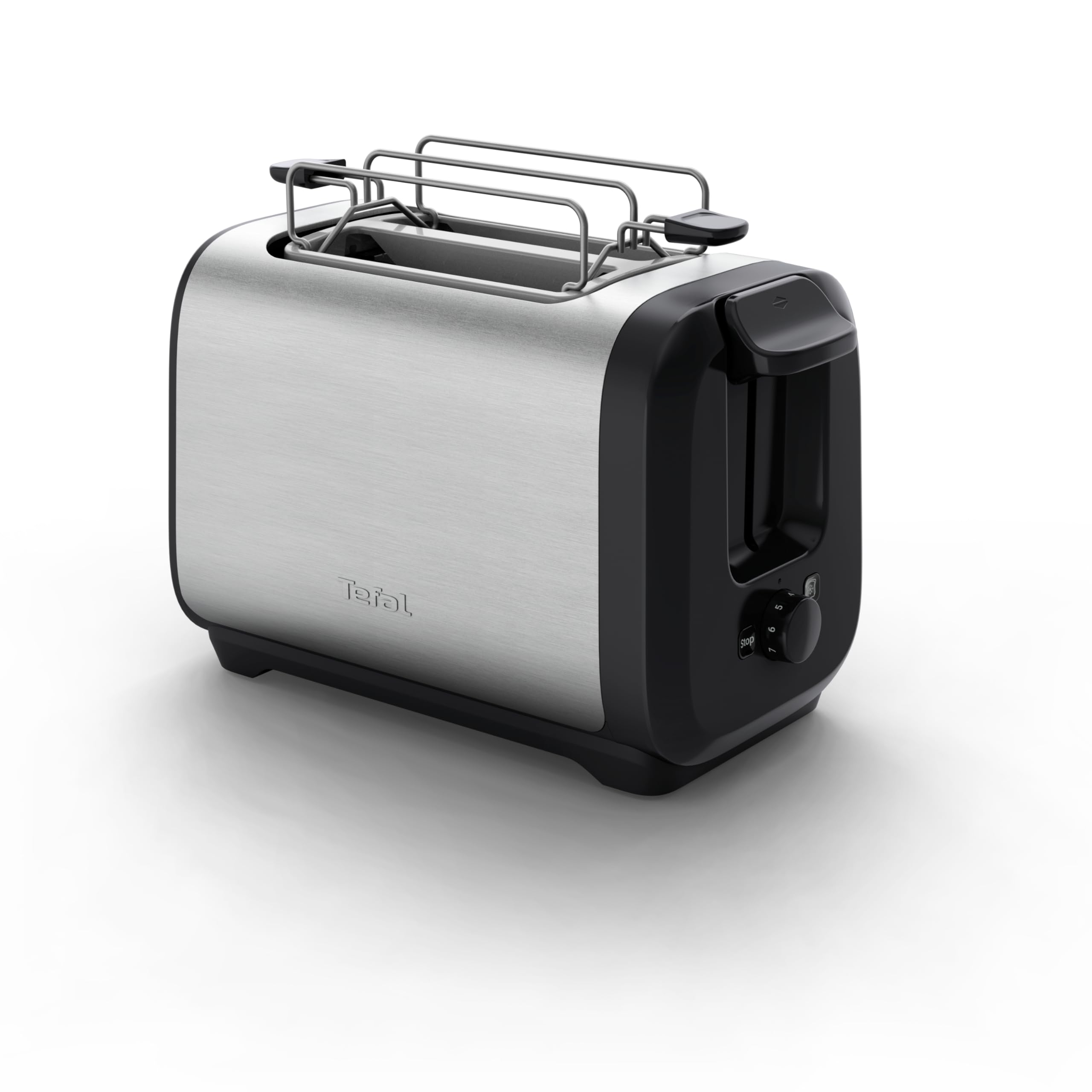 Tefal Tostadora TT5S1D Subito con 2 ranuras con embutidores, resultados rápidos de tostado, ahorro de energía, diseño moderno, 7 niveles de bronceado, negro | Tostadas rápidas, ahorro de energía, diseño moderno, 7 niveles de bronceado