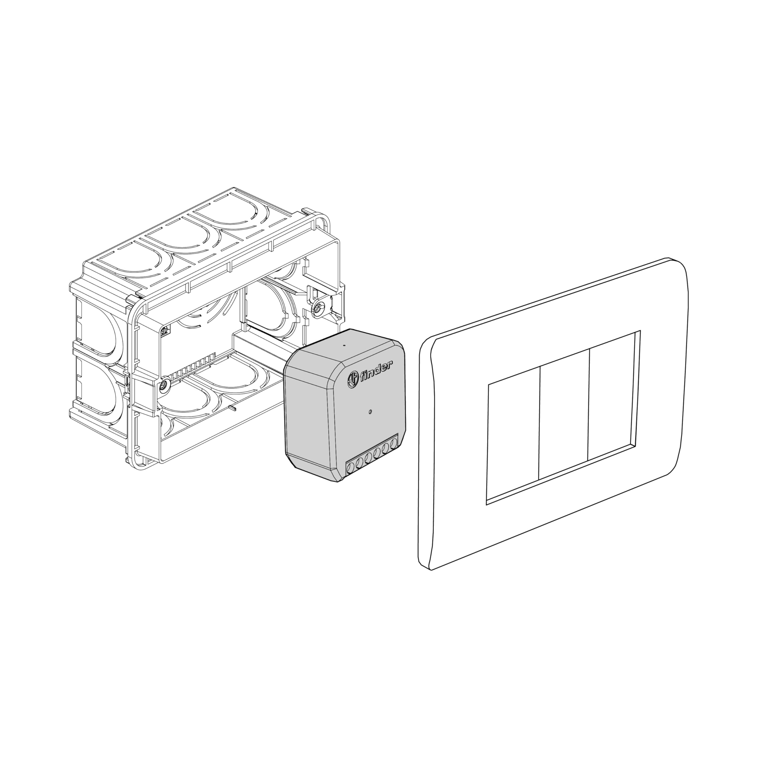Finder Interfaccia Input YESLY 1YP28230B000. Per trasformare qualsiasi pulsante o interruttore di casa in un comando wireless per il tuo sistema YESLY