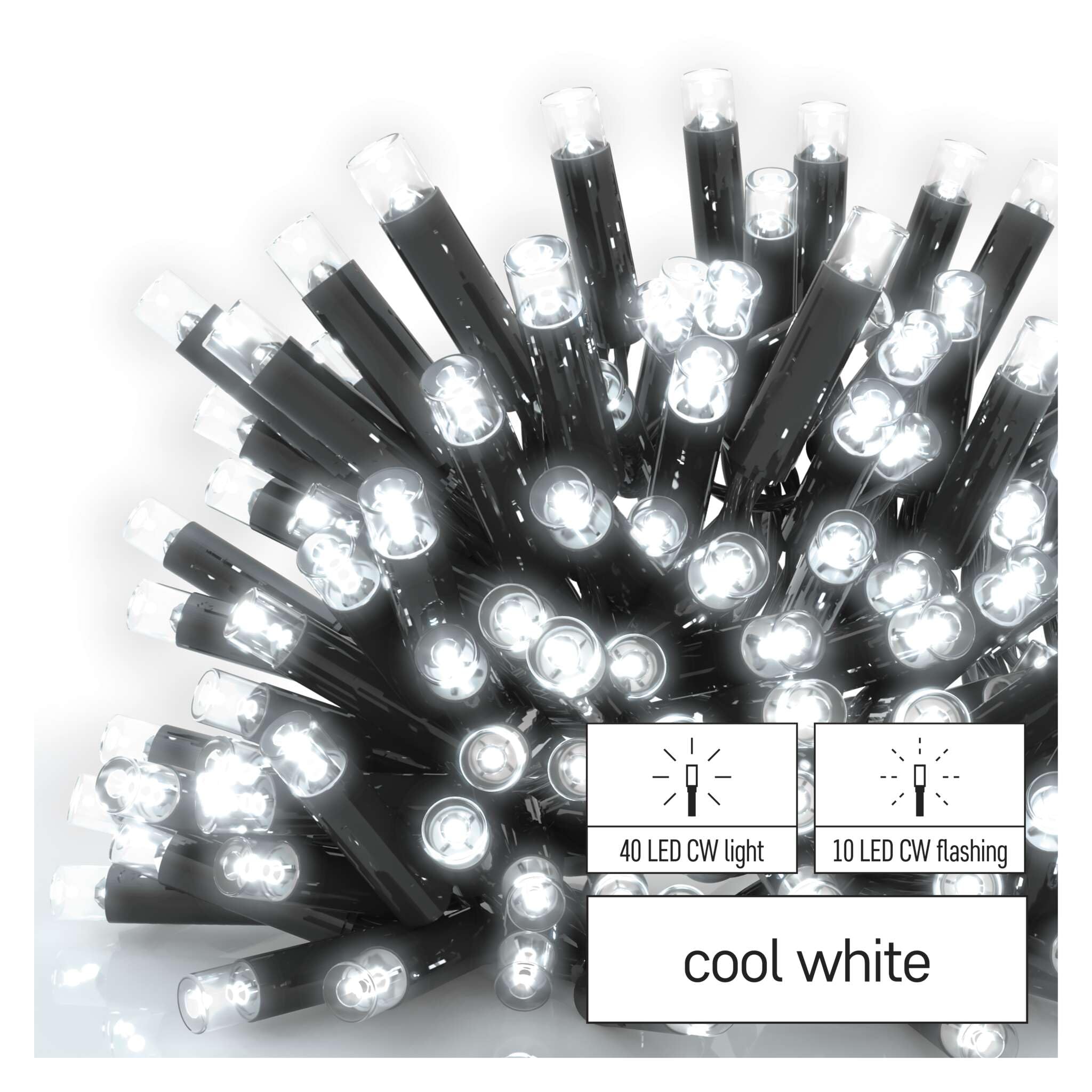 Lichtketting, 50 m, 1000 leds, voor binnen en buiten, kerstverlichting
