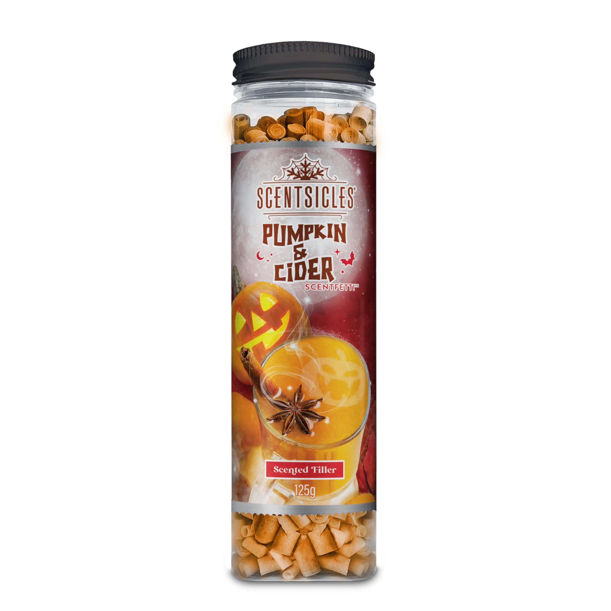 Scentsicles Scentfetti Pumpkin & Cider Scented Filler – 125g – Warm Spiced Pumpkin and Apple Cider Fragrance for Home – Seasonal Scent – Add to Decorative Displays, Sachets, Wax Warmers