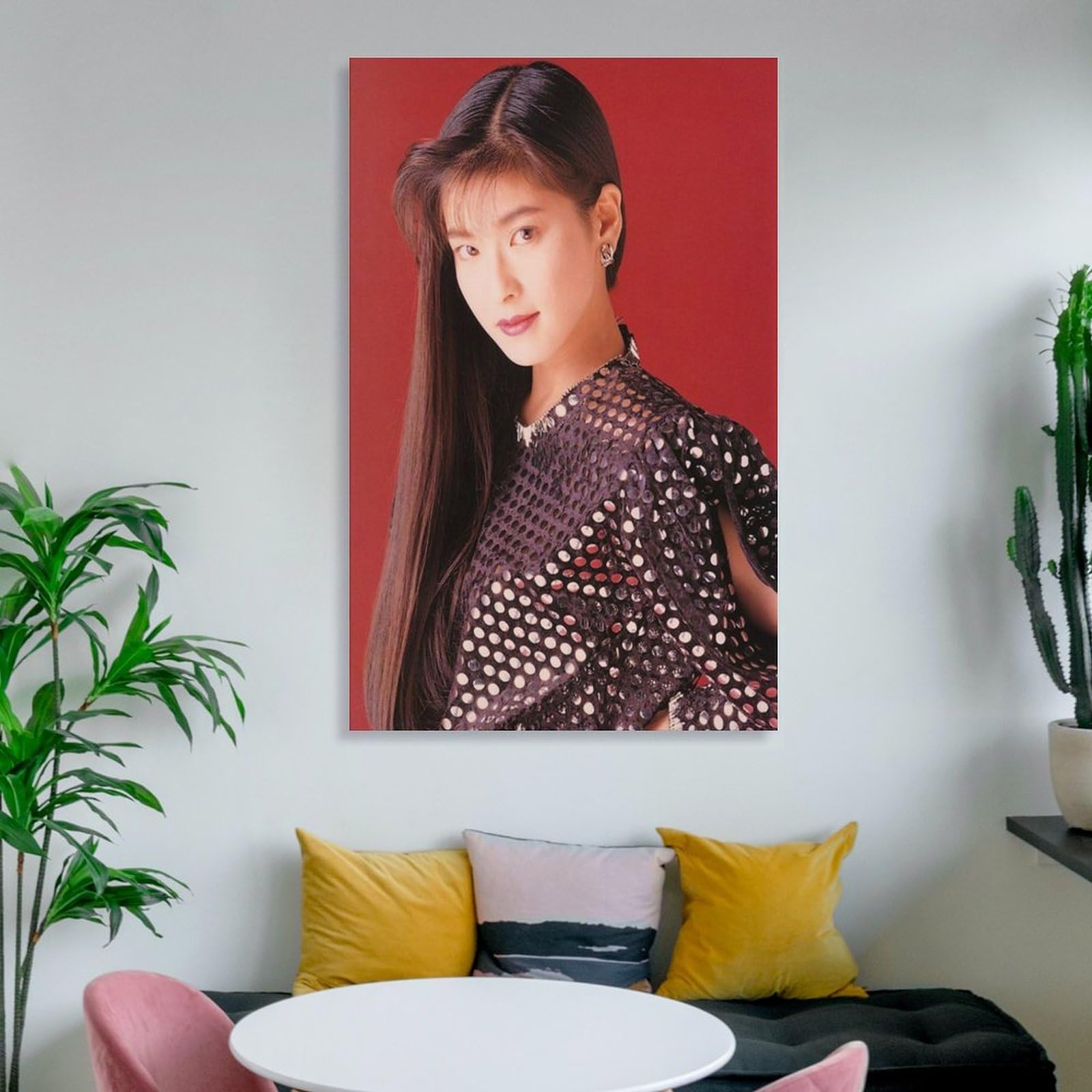 Amazon.co.jp: 森高千里若い可愛音楽歌手ポスター キャンバス 芸術