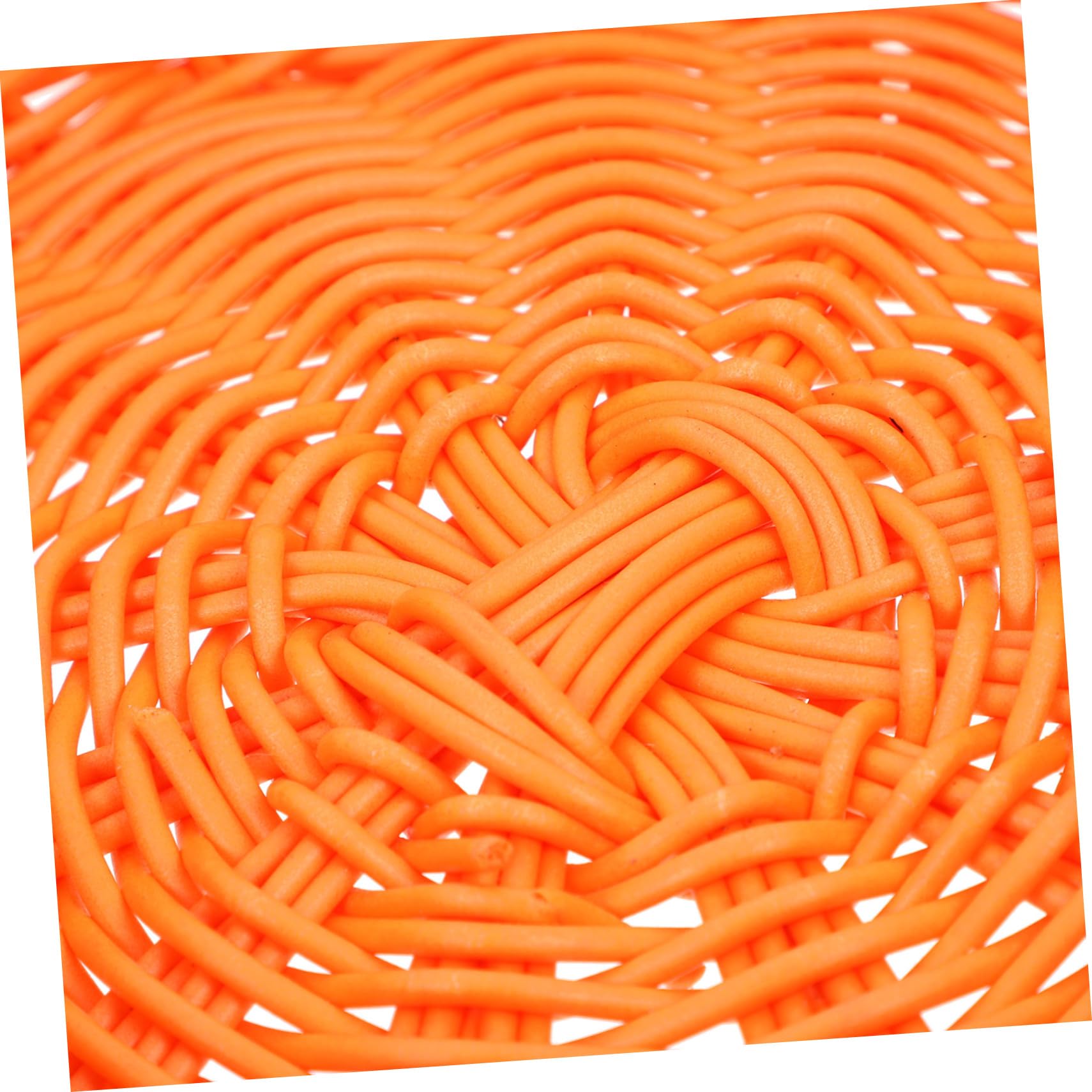 VILLFUL 1pc Woven Fruit Basket Veggie Basket Tabletop Decor Heart Shaped Basket Hotel Serving Tray Hand Decor Rattan Serving Tray Woven Tray Desk Decorations Plastic Vegetable re-usable