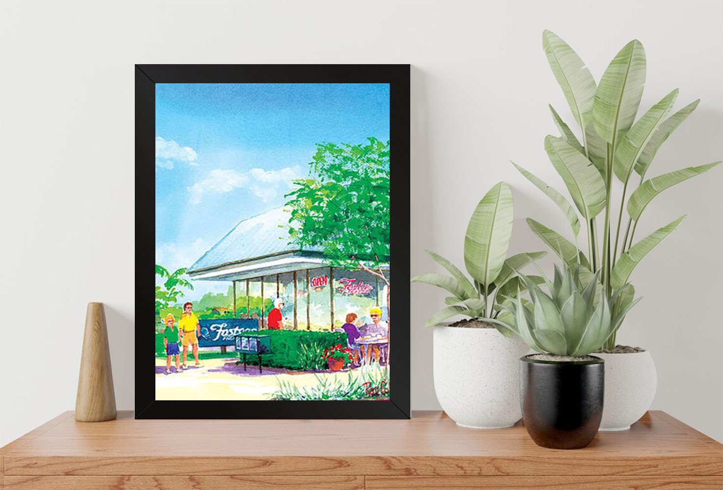 GADGETS WRAP Printed Photo Frame Matte Painting for Home Office Studio Living Room Decoration (9x11inch Black Framed) - Fosters Freeze