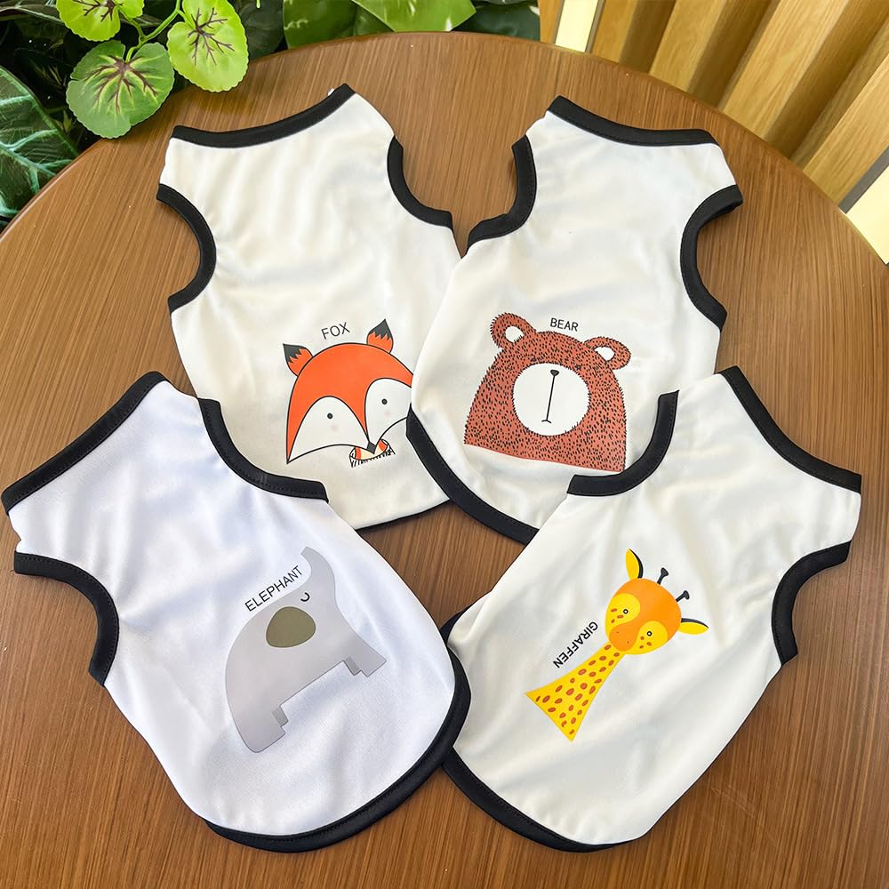 Mipcase Regenbogen-Tanktop Für Hunde – Atmungsaktives Baumwoll-Shirt Für Kleine Hunde & Katzen