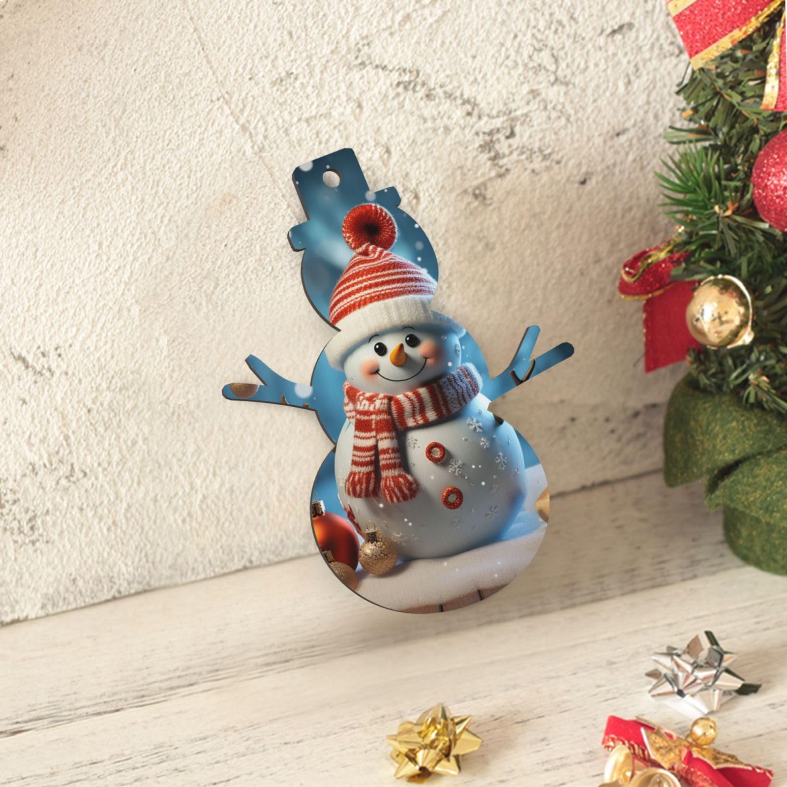 Boule De Noël Vintage Avec Père Noël - Décoration Sapin 8cm, Motifs Traditionnels En Plastique Transparent - 3