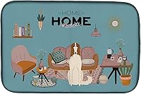 Vista 106 de Caroline's Treasures CK7824DDM - Tapete absorbente para secado de platos con diseño de bulldog inglés, rojo y blanco, para encimera de cocina, 14 x