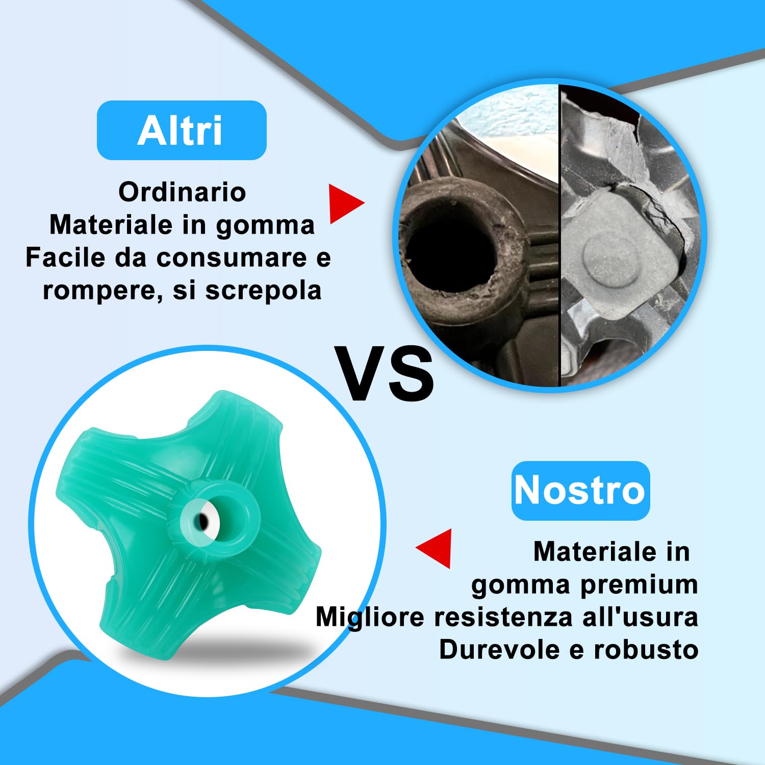 supregear Puntali In Gomma Stampelle, 19 mm Gommini Luminescente per Bastone, Base Larga con 4 Piedini per una Maggiore Stabilità, Aumenta la Visibilità, Verde