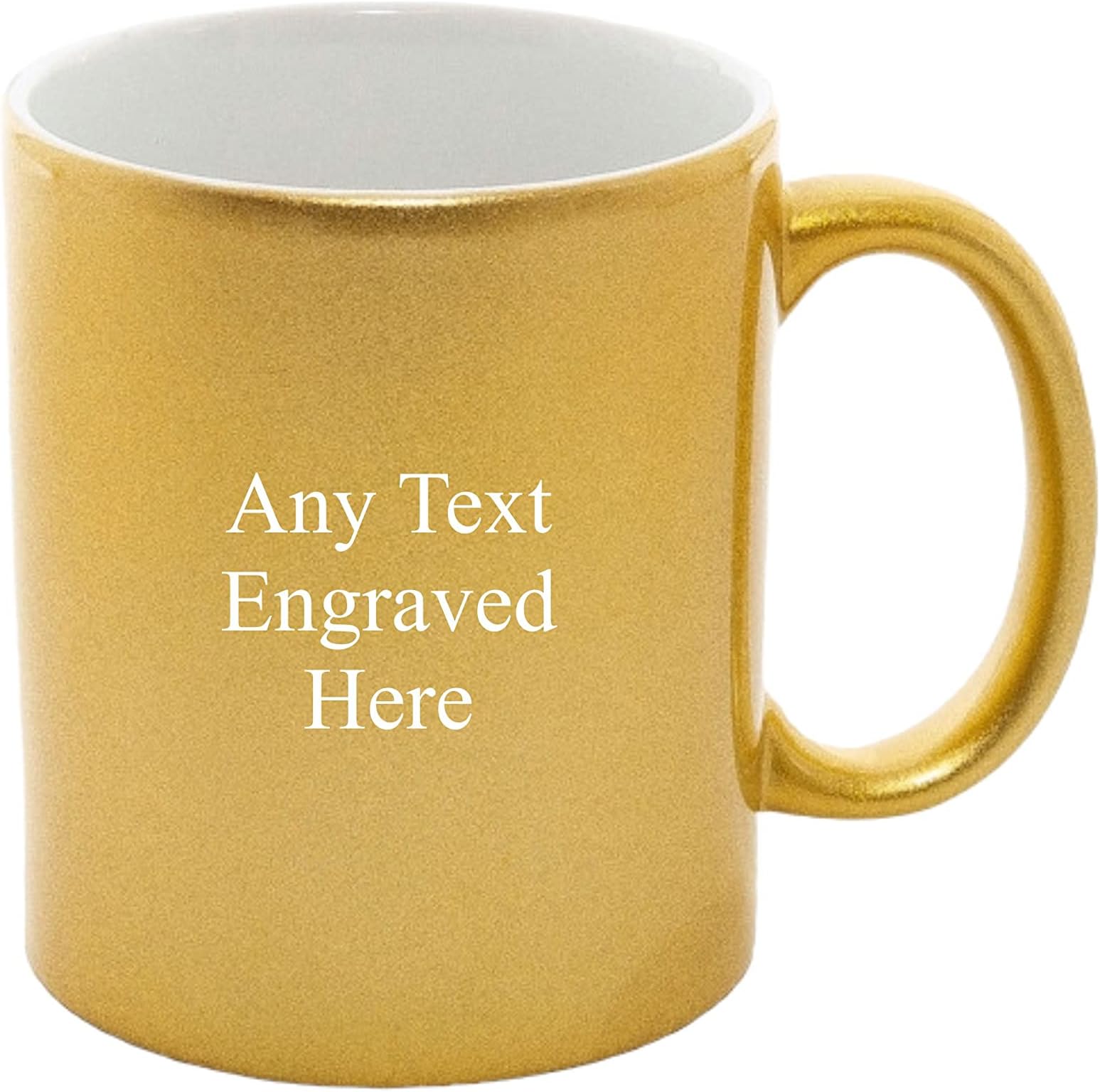 [Custom] Personalised Engraved Mug Any Message 11oz Durham Mug Gold Glitter Gift for Mum Dad Birthday Christmas Mothers Day