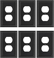 Vista 46 de Paquete de 2 cubiertas de placa de interruptor de luz de doble palanca, cubiertas decorativas de placa de doble interruptor Pearls, placa de pared