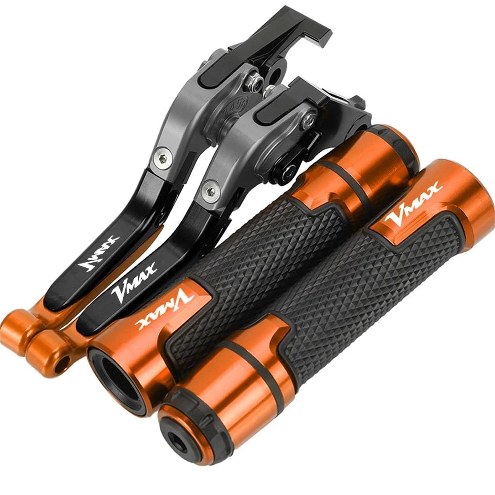 Jhybdp Color 20 Handlebar Levers Motorcycle Brake Clutch Lever Handlebar Grips For Vmax1700 V-Max1700 Vmax V-Max 1700 2009-2020 Handle Bar Extension Kit Motorbike Brake Grips Clutch Lever