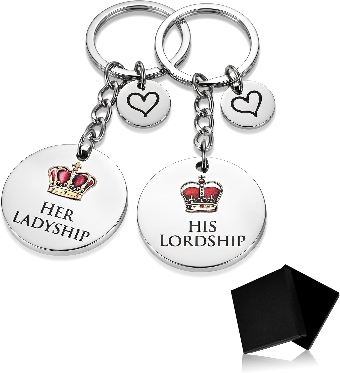 2 Pcs Christmas Gift, Couples Anniversary Keyring, Boss Gift