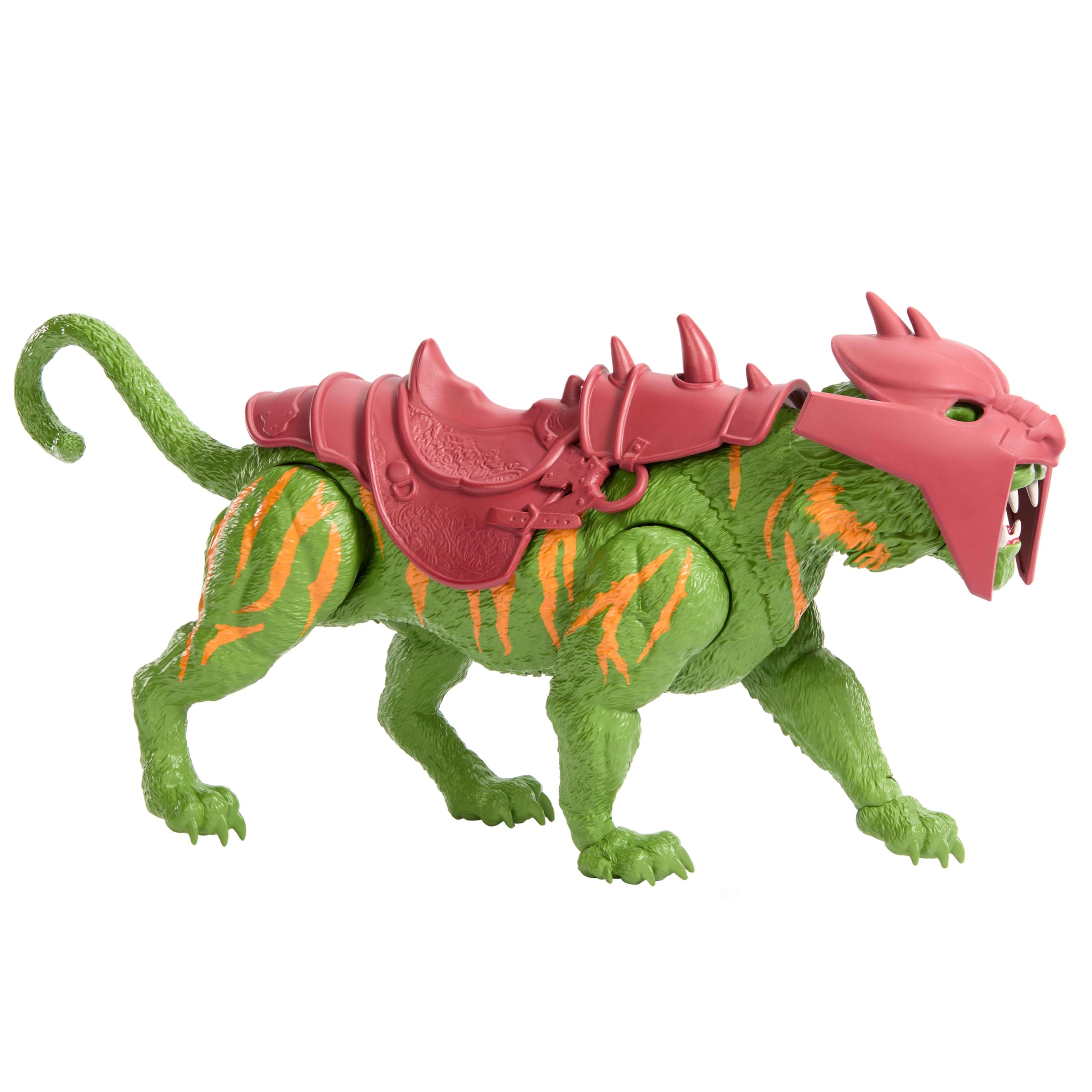 Masters of the Universe Film 2026 Battle Cat Figur mit Beißaction und fünf verschiedenen Brüllfunktionen, ca. 14 cm große Tigerkreatur mit Rüstung, JKJ04