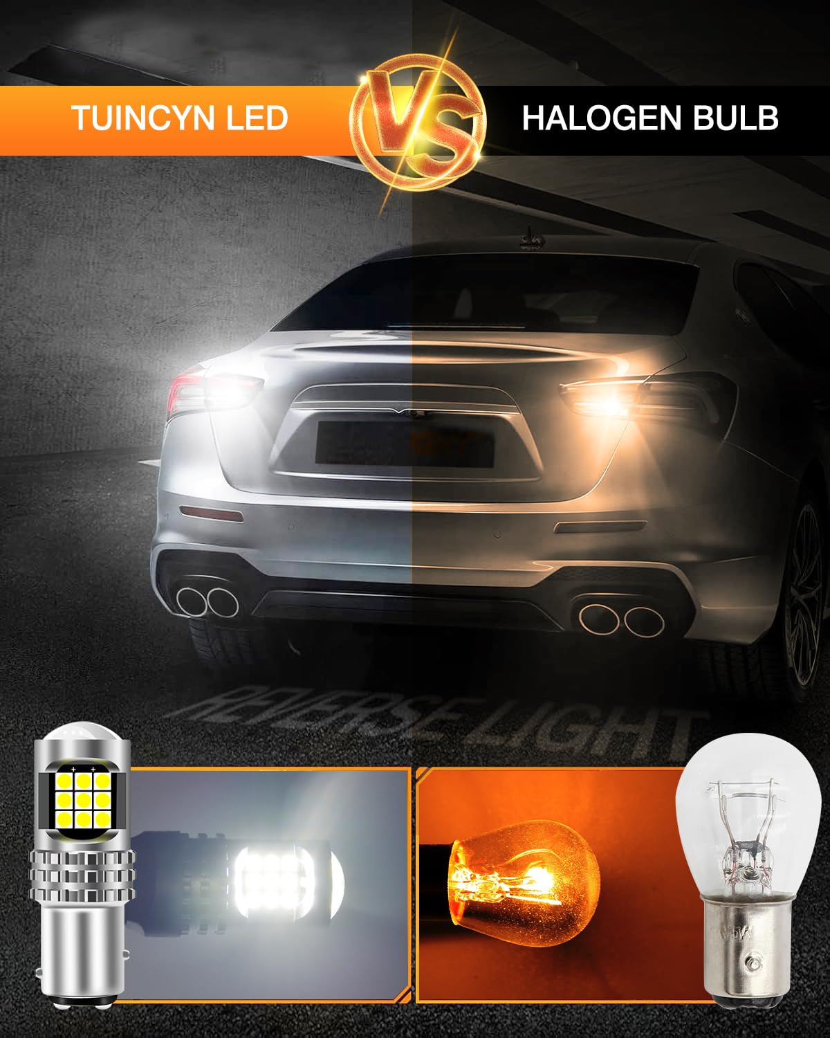 TUINCYN P21/5w Bay15d 1157 Żarówka LED, światło stop 12 V 24V zimna biel 6500 K, światła do jazdy dziennej do samochodu, motocykla, kampera, 2 żarówki