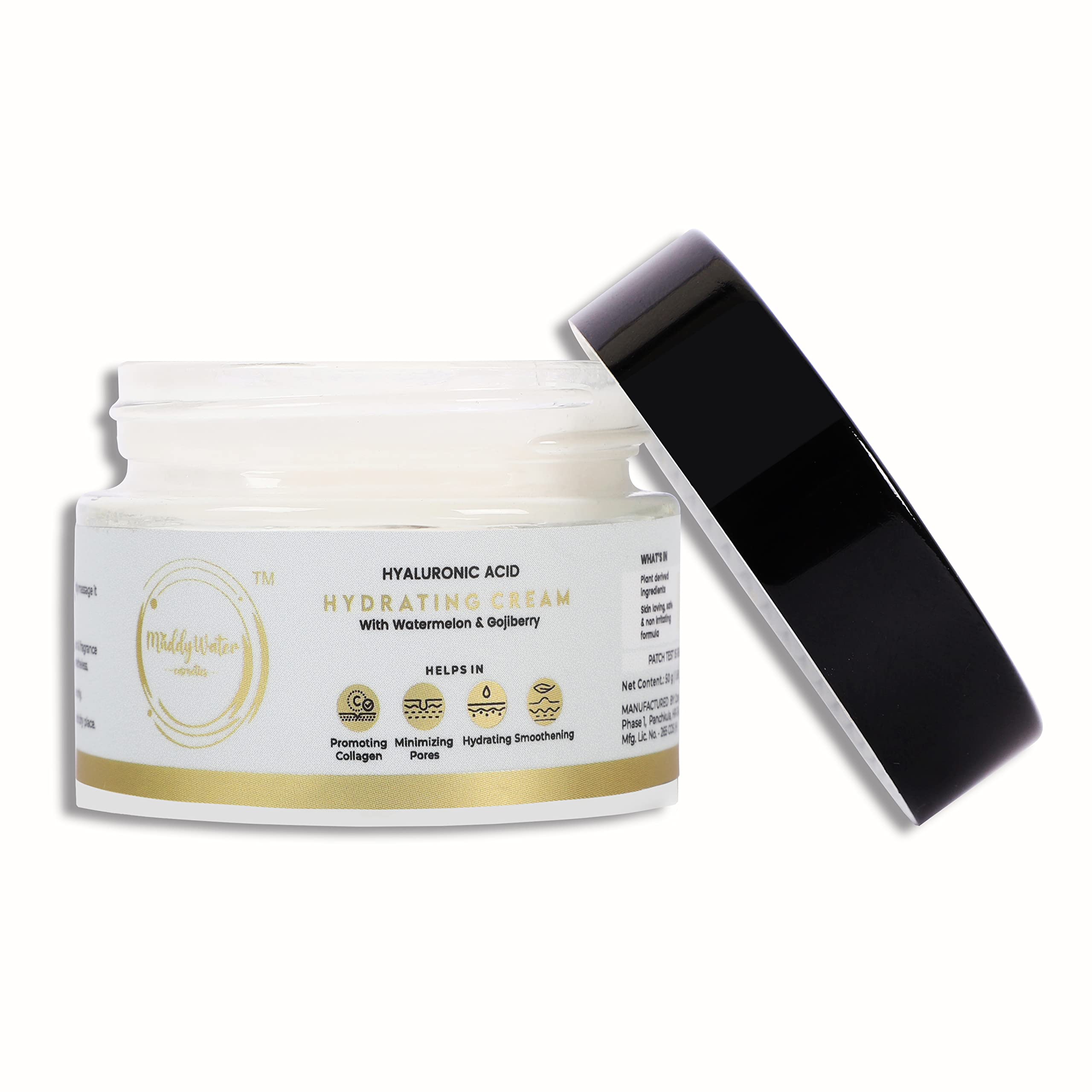 Hydrating Face Cream: Hyaluronic Acid, Watermelon Goji berry | 50g | Pure hydration, soothes fine lines and wrinkles, collagen boost, matte finish | Unisex