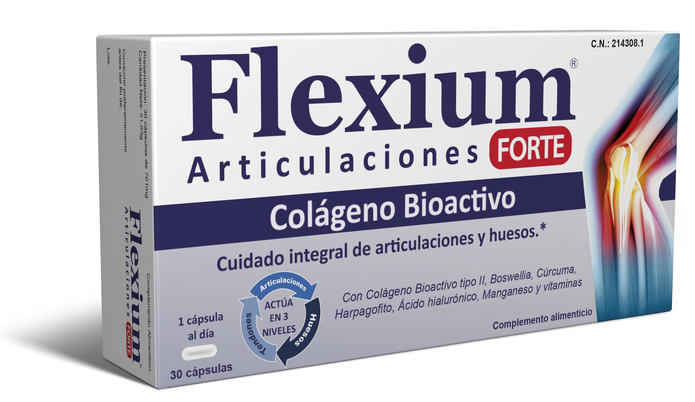 Articulaciones Forte 30 Cápsulas - Pack de 2 Unidades - Cuidado de Articulaciones y Huesos - con Colágeno Hidrolizado Tipo II, Ácido Hialurónico, Cúrcuma, Boswellia y Vitaminas