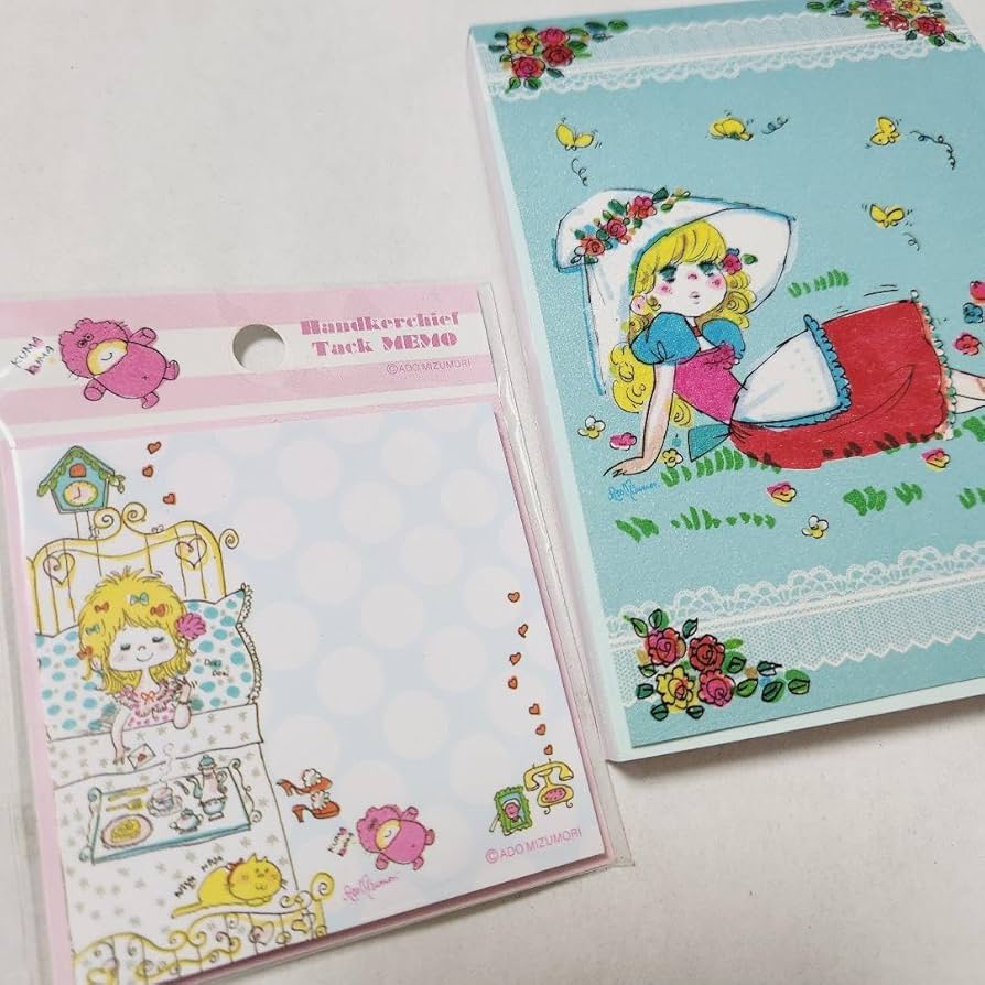 新品　水森亜土　文具セット　アドちゃん　ふせんメモ　下敷き　ペンケース 新品 水森亜土 文具セット アドちゃん ふせんメモ 下敷き ペン