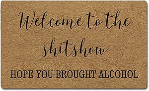 Amazon.com: Funny Doormat Welcome to The Shit Show Hope You Brought ...