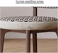 Vista 6 de JKGHK Dining Chairs, Wooden Room Chair with Back, Kitchen Chair with Removable Fabric Seat Cushion Cover, Farmhouse Kitchen Armless Side Chairs for
