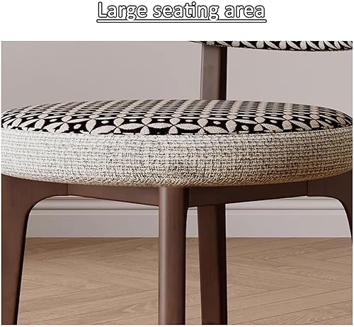 Miniatura 6 de JKGHK Dining Chairs, Wooden Room Chair with Back, Kitchen Chair with Removable Fabric Seat Cushion Cover, Farmhouse Kitchen Armless Side Chairs for