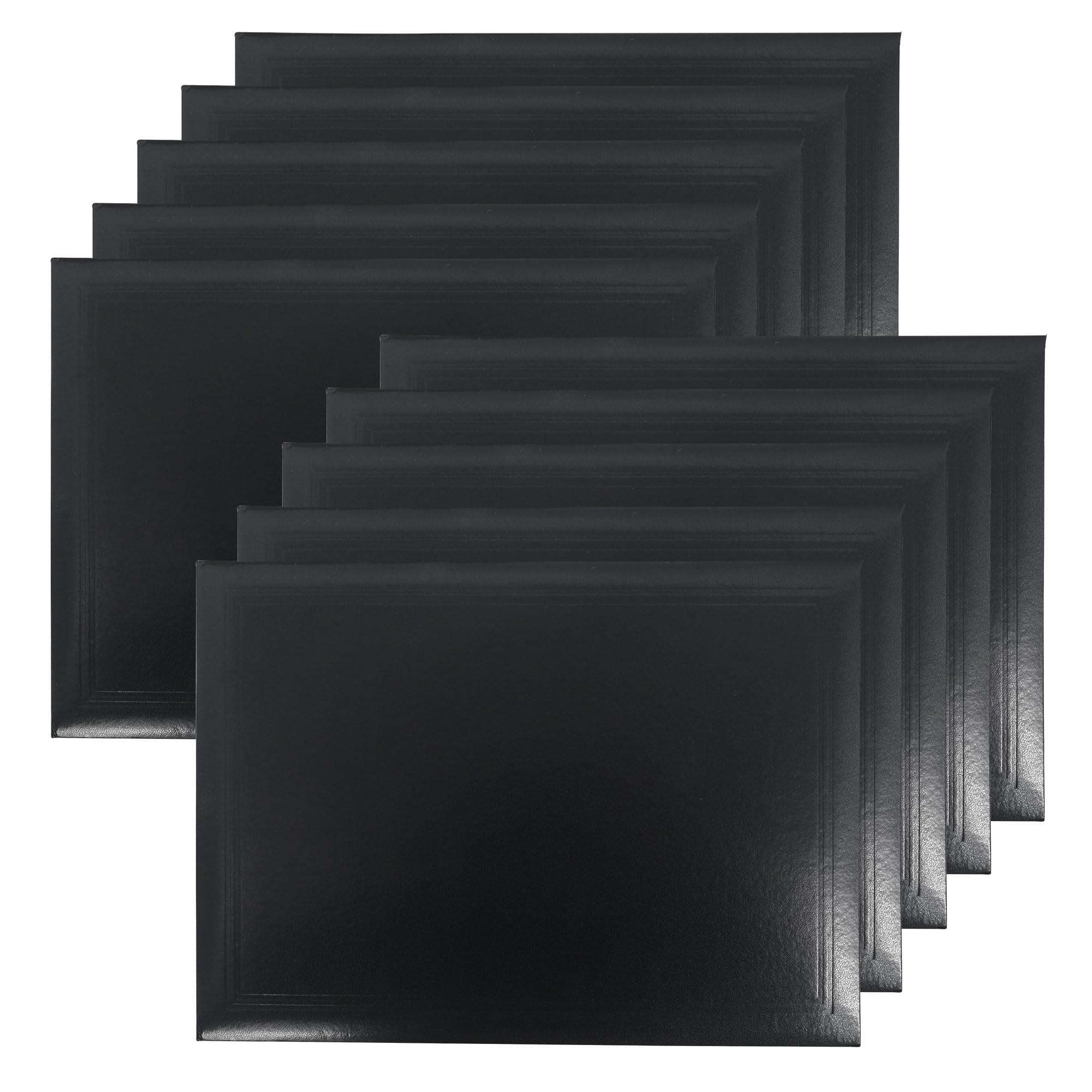 GraduatePro Certificate Holder A4 Diploma Cover Document Padded Graduation University Paper Smooth Black 10pcs โ image 1