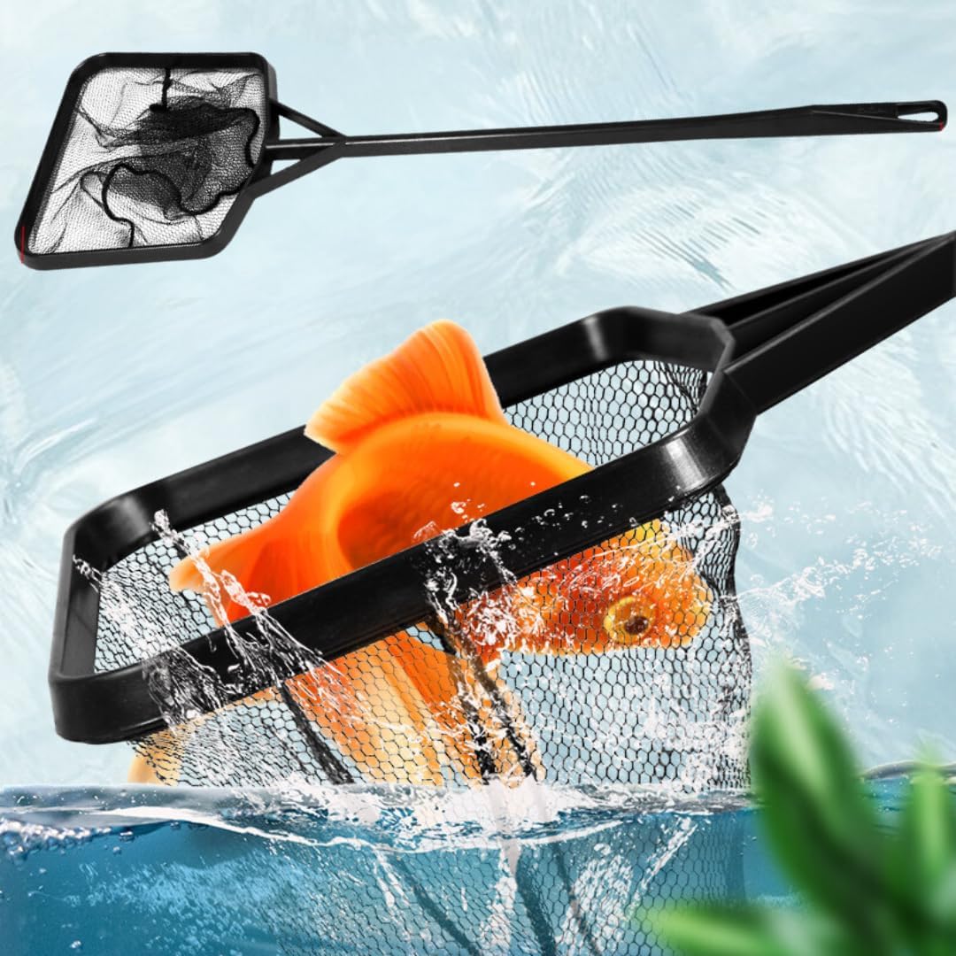 VAYINATO® 60Cm Black Long Handle Floating Plastic Aquarium Fish Catching Net for Fish Tank | Nylon Mesh Deep Pocket | Flexible by Petzlifeworld (B0CYWHLWFZ) Amazon Price History, Amazon Price Tracker