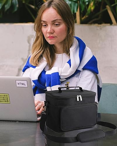 Miniatura 6 de M-YOUNG Lonchera grande para adultos, bolsa térmica suave para hombres y mujeres, reutilizable, a prueba de fugas, con correa de hombro ajustable